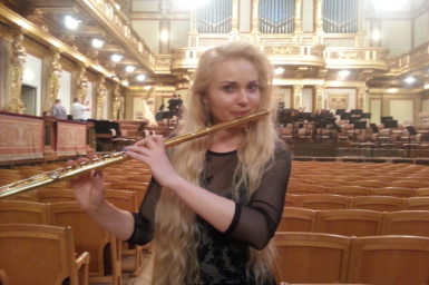I flet w Polsko-Chińskiej Orkiestrze Symfonicznej - Koncert "Ein Konzertzyklus an sechs Abenen im großen Musikvereinssaal" w Wiener Musikverein- Złotej Sali w Wiedniu, Austria 2015