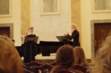1 st flute, Flute duet with piano, Florianka Recital Hall in Krakow, 2014